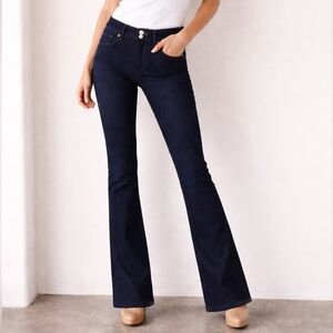 Hudson Collin Mid-Rise Bootcut Jeans in Dark Indigo, 29, Clean, Quiet Luxury